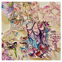 Marbling Collage Wooden Puzzle Square by kaleidomarblingart