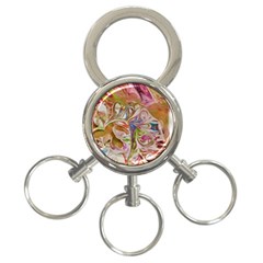 Abstract Marbling 3-ring Key Chain by kaleidomarblingart