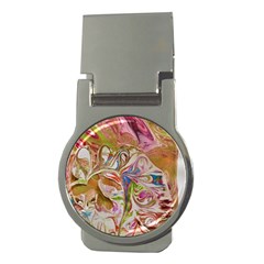 Abstract Marbling Money Clips (round)  by kaleidomarblingart