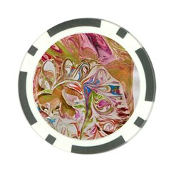 Abstract Marbling Poker Chip Card Guard by kaleidomarblingart