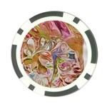 Abstract marbling Poker Chip Card Guard Front