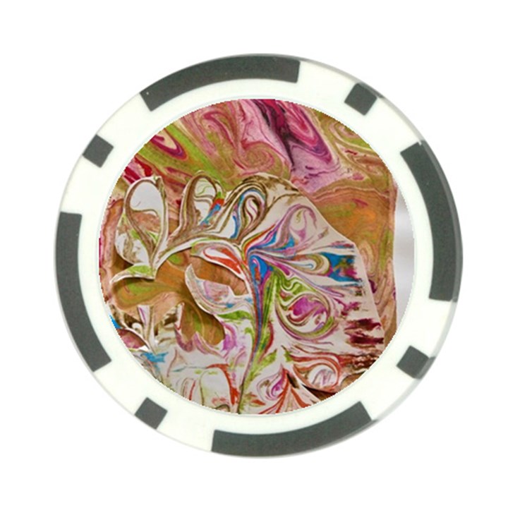 Abstract marbling Poker Chip Card Guard