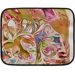 Abstract Marbling Double Sided Fleece Blanket (mini)  by kaleidomarblingart