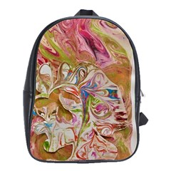 Abstract Marbling School Bag (large) by kaleidomarblingart