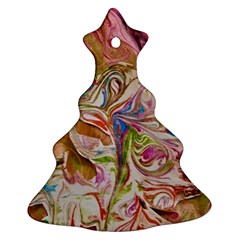 Abstract Marbling Ornament (christmas Tree)  by kaleidomarblingart