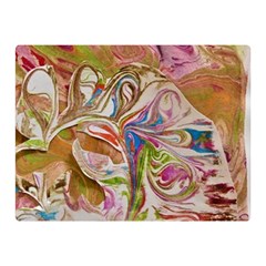 Abstract Marbling Double Sided Flano Blanket (mini)  by kaleidomarblingart