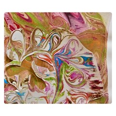 Abstract Marbling Double Sided Flano Blanket (small)  by kaleidomarblingart