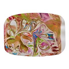 Abstract Marbling Mini Square Pill Box by kaleidomarblingart