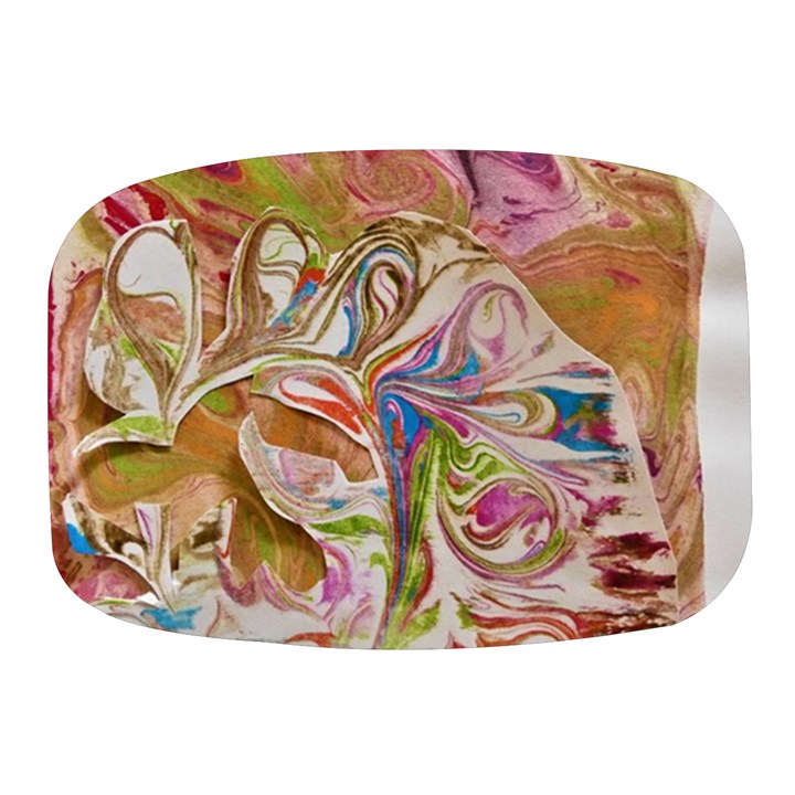 Abstract marbling Mini Square Pill Box