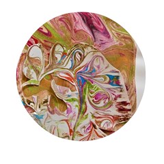 Abstract Marbling Mini Round Pill Box (pack Of 3) by kaleidomarblingart