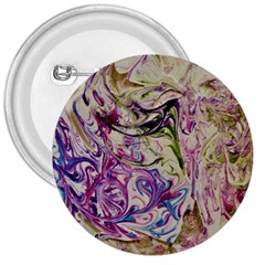 Abstract Swirls Iv 3  Buttons by kaleidomarblingart