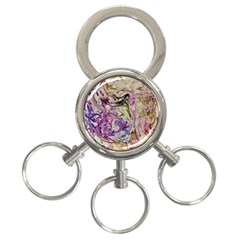 Abstract Swirls Iv 3-ring Key Chain by kaleidomarblingart