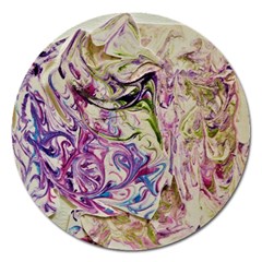 Abstract Swirls Iv Magnet 5  (round) by kaleidomarblingart