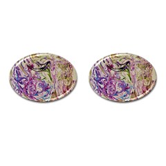 Abstract Swirls Iv Cufflinks (oval) by kaleidomarblingart