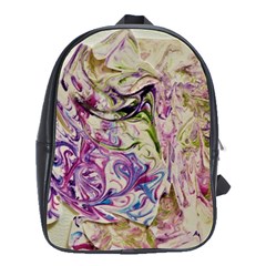 Abstract Swirls Iv School Bag (large) by kaleidomarblingart