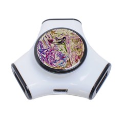 Abstract Swirls Iv 3-port Usb Hub by kaleidomarblingart