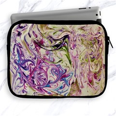 Abstract Swirls Iv Apple Ipad 2/3/4 Zipper Cases by kaleidomarblingart