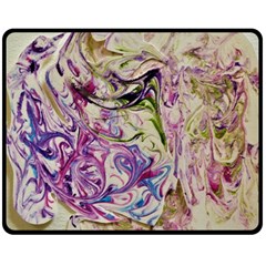 Abstract Swirls Iv Double Sided Fleece Blanket (medium)  by kaleidomarblingart