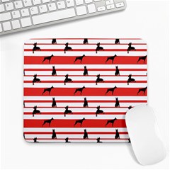 Doberman Dogs On Lines Large Mousepads by SychEva