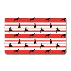 Doberman Dogs On Lines Magnet (rectangular) by SychEva