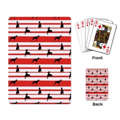 Doberman Dogs On Lines Playing Cards Single Design (rectangle) by SychEva