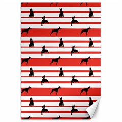 Doberman Dogs On Lines Canvas 20  X 30  by SychEva