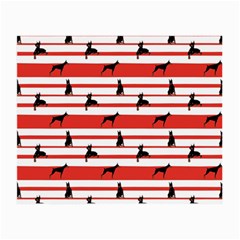 Doberman Dogs On Lines Small Glasses Cloth (2 Sides) by SychEva