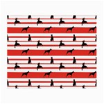 Doberman Dogs On Lines Small Glasses Cloth (2 Sides) Front