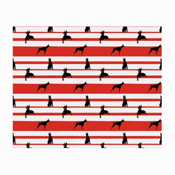 Doberman Dogs On Lines Small Glasses Cloth (2 Sides)