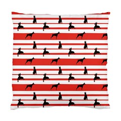 Doberman Dogs On Lines Standard Cushion Case (two Sides) by SychEva