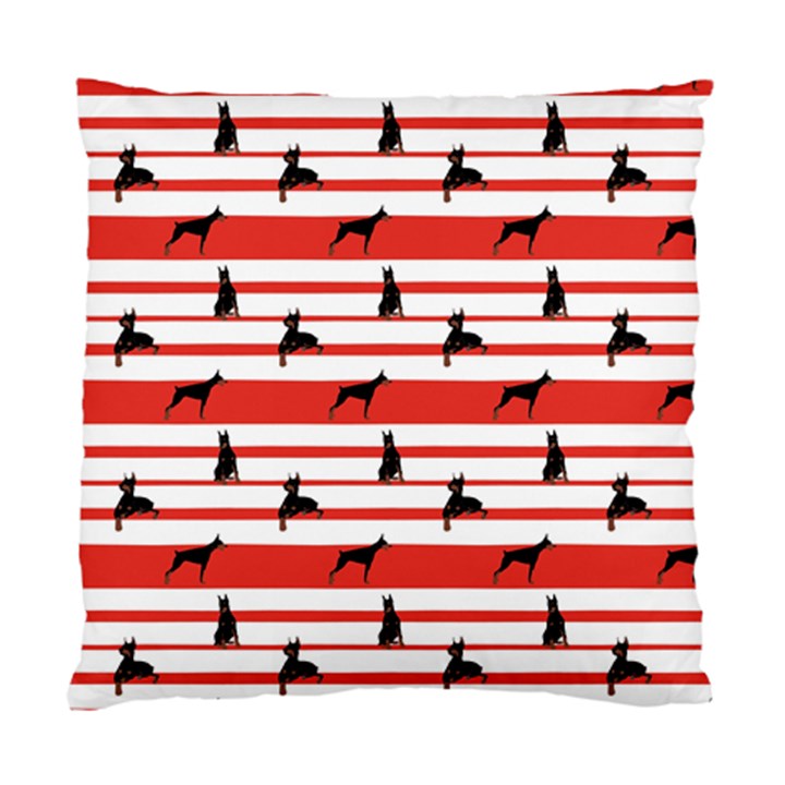 Doberman Dogs On Lines Standard Cushion Case (Two Sides)