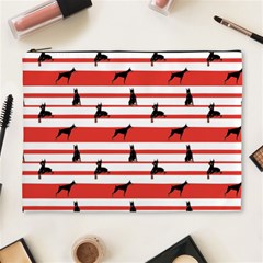 Doberman Dogs On Lines Cosmetic Bag (xl) by SychEva