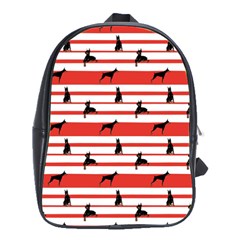 Doberman Dogs On Lines School Bag (large) by SychEva