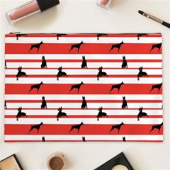 Doberman Dogs On Lines Cosmetic Bag (xxl) by SychEva