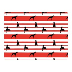 Doberman Dogs On Lines Double Sided Flano Blanket (mini)  by SychEva