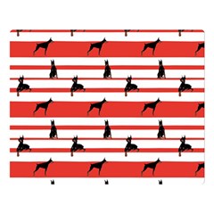 Doberman Dogs On Lines Double Sided Flano Blanket (large)  by SychEva