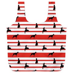 Doberman Dogs On Lines Full Print Recycle Bag (xxxl) by SychEva