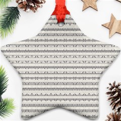 Mixed Gray Striped Ethnic Seamless Pattern Ornament (star) by dflcprintsclothing