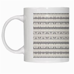 Mixed Gray Striped Ethnic Seamless Pattern White Mugs by dflcprintsclothing