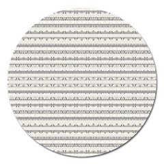 Mixed Gray Striped Ethnic Seamless Pattern Magnet 5  (round) by dflcprintsclothing