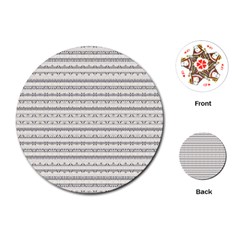 Mixed Gray Striped Ethnic Seamless Pattern Playing Cards Single Design (round)