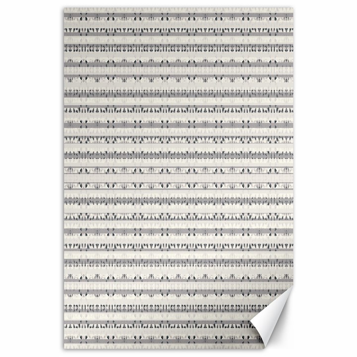 Mixed Gray Striped Ethnic Seamless Pattern Canvas 24  x 36 