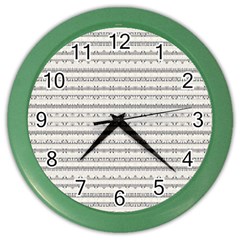 Mixed Gray Striped Ethnic Seamless Pattern Color Wall Clock by dflcprintsclothing