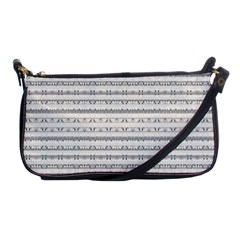 Mixed Gray Striped Ethnic Seamless Pattern Shoulder Clutch Bag