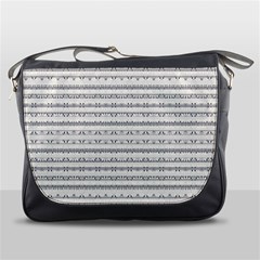 Mixed Gray Striped Ethnic Seamless Pattern Messenger Bag