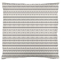 Mixed Gray Striped Ethnic Seamless Pattern Large Flano Cushion Case (two Sides)