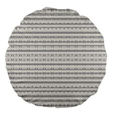 Mixed Gray Striped Ethnic Seamless Pattern Large 18  Premium Flano Round Cushions by dflcprintsclothing