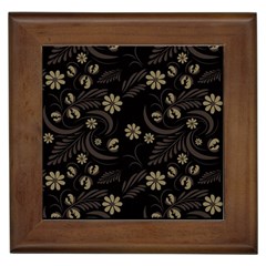 Folk Flowers Pattern  Framed Tile by Eskimos