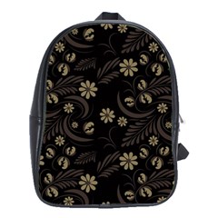 Folk Flowers Pattern  School Bag (large) by Eskimos