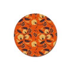 Folk Flowers Pattern  Magnet 3  (round) by Eskimos